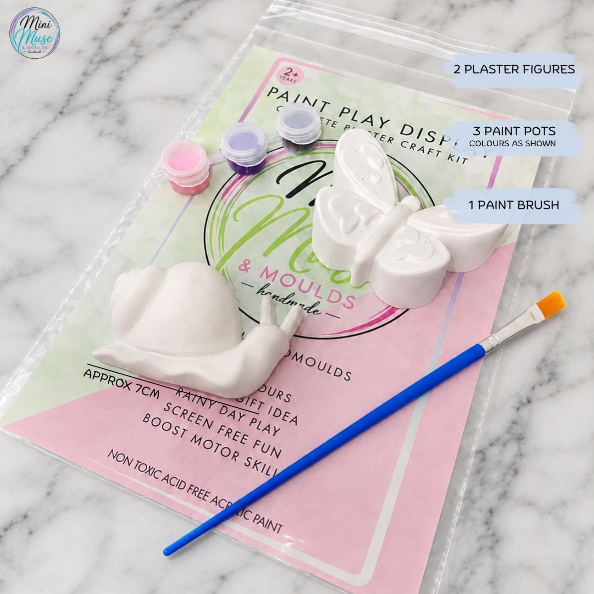 Forest animal ready-to-paint plaster craft kit, perfect for nature-loving kids, school holidays and birthday fun.